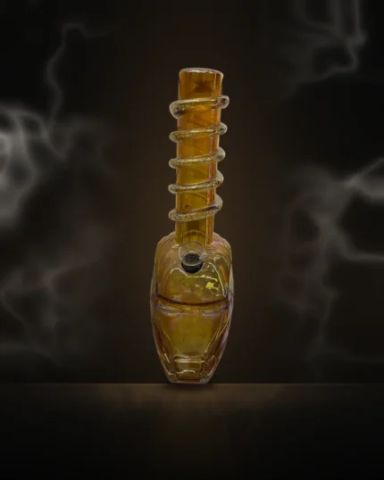 Amber Coil Neck Bong at Way~Up Smoke Houston