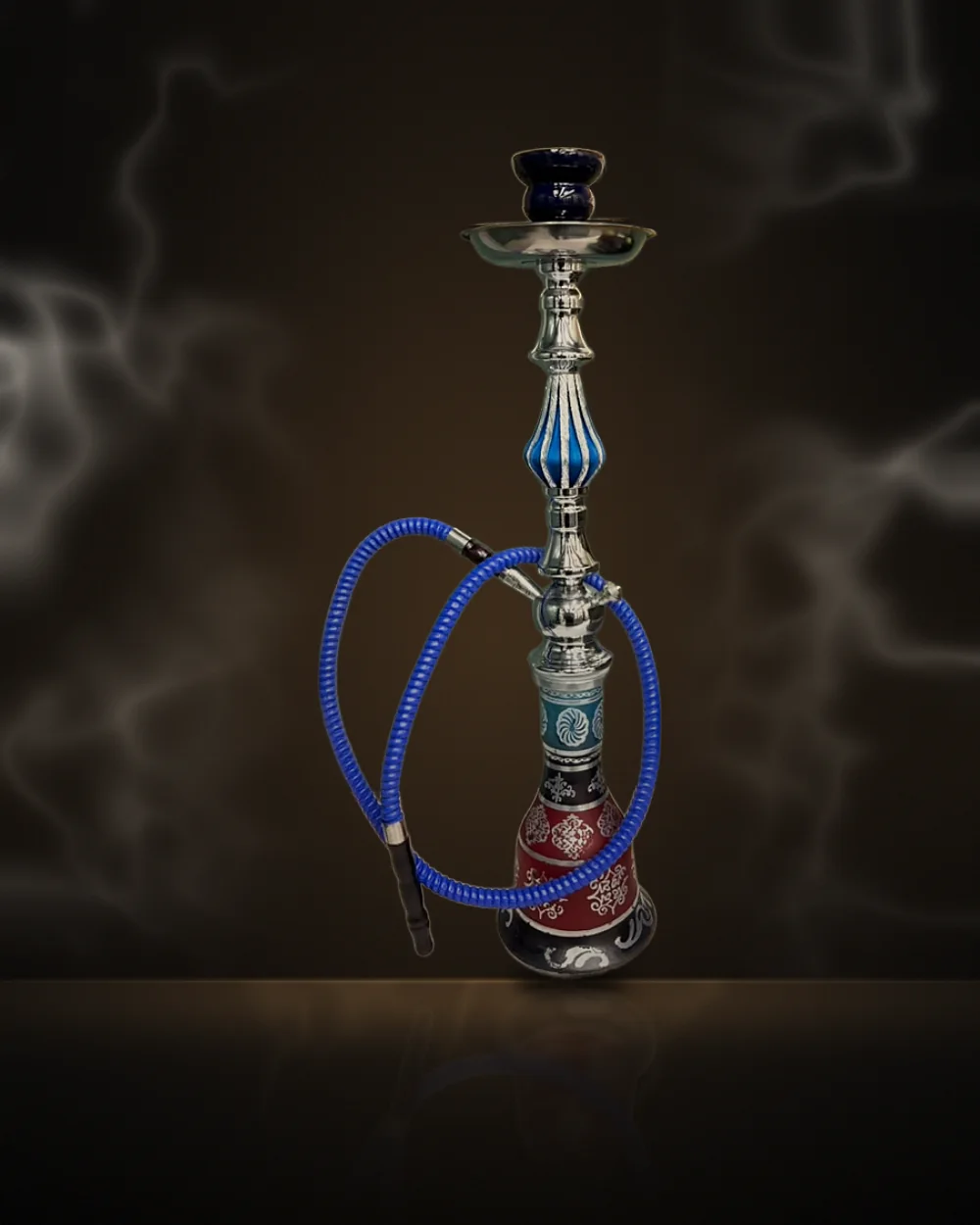 Blue & Red Traditional Hookah Blue & Red Traditional Hookah at Way~Up Smoke Houston