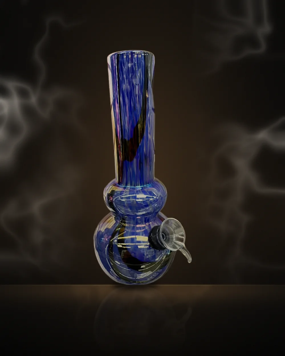 Cobalt Swirl Bubble Base Bong Cobalt Swirl Bubble Base Bong at Way~Up Smoke Houston