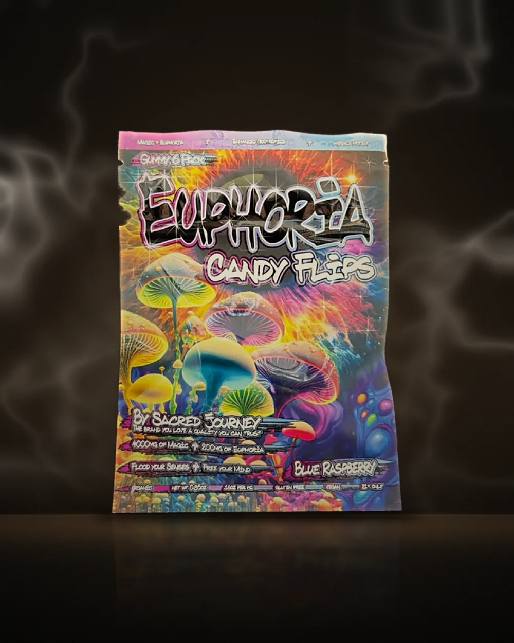 Euphoria Candy Flips Gummies – Blue Raspberry Euphoria Candy Flips Gummies – Blue Raspberry at Way~Up Smoke Houston