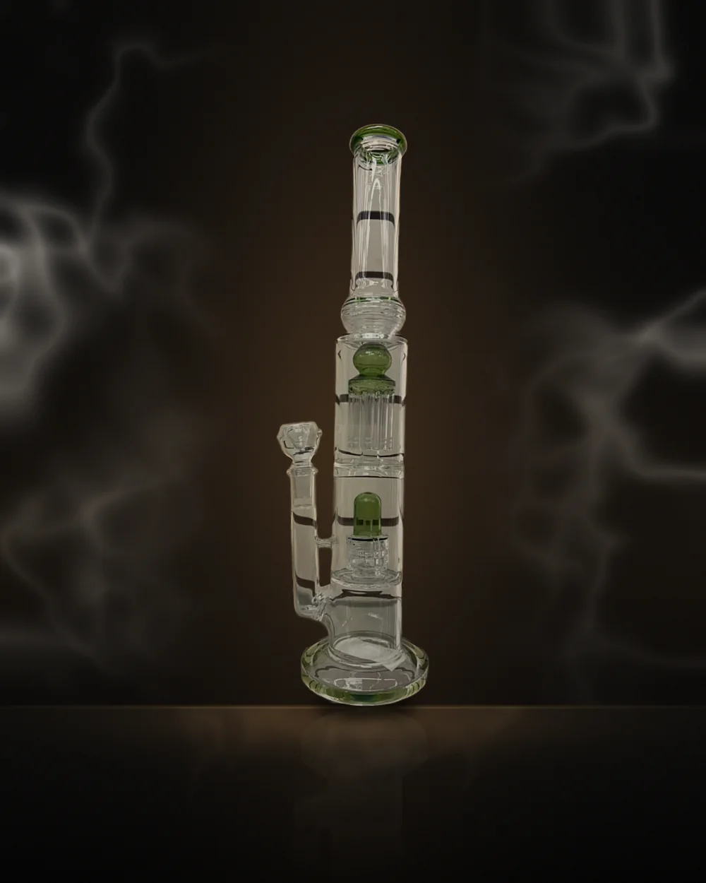 Green Accent Double Tree Perc Bong Green Accent Double Tree Perc Bong at Way~Up Smoke Houston
