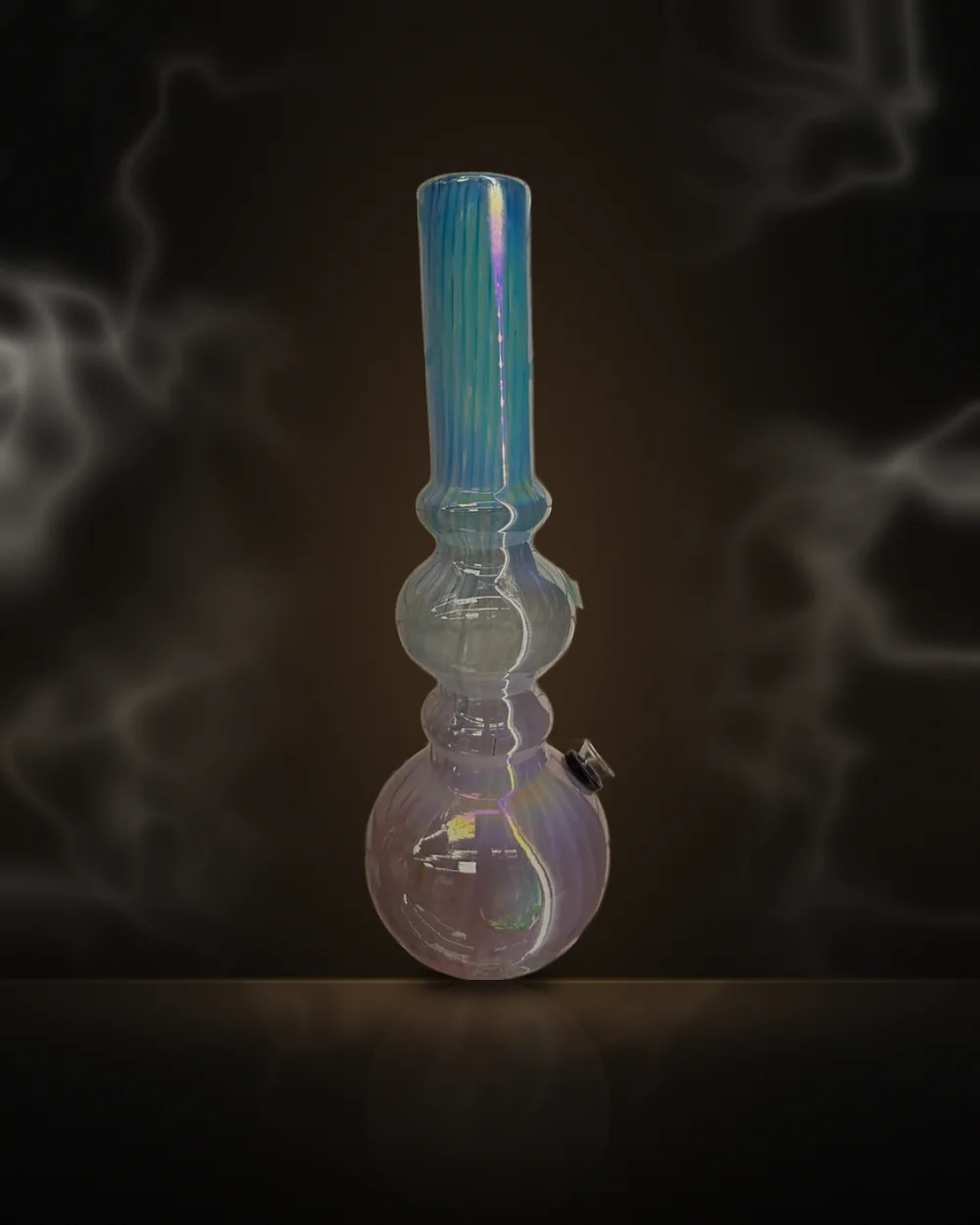 Iridescent Sky Blue Bubble Bong Iridescent Sky Blue Bubble Bong at Way~Up Smoke Houston