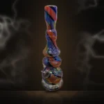 Iridescent Striped Bubble Bong at Way~Up Smoke Houston