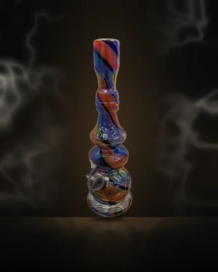 Iridescent Striped Bubble Bong at Way~Up Smoke Houston