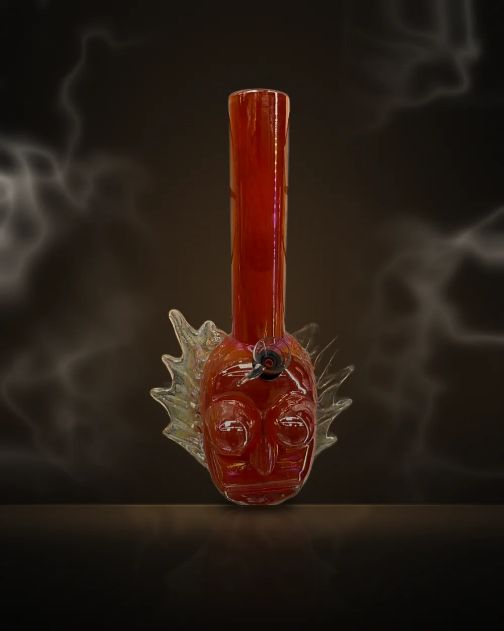 Orange Spiky-Hair Face Bong Orange Spiky-Hair Face Bong at Way~Up Smoke Houston