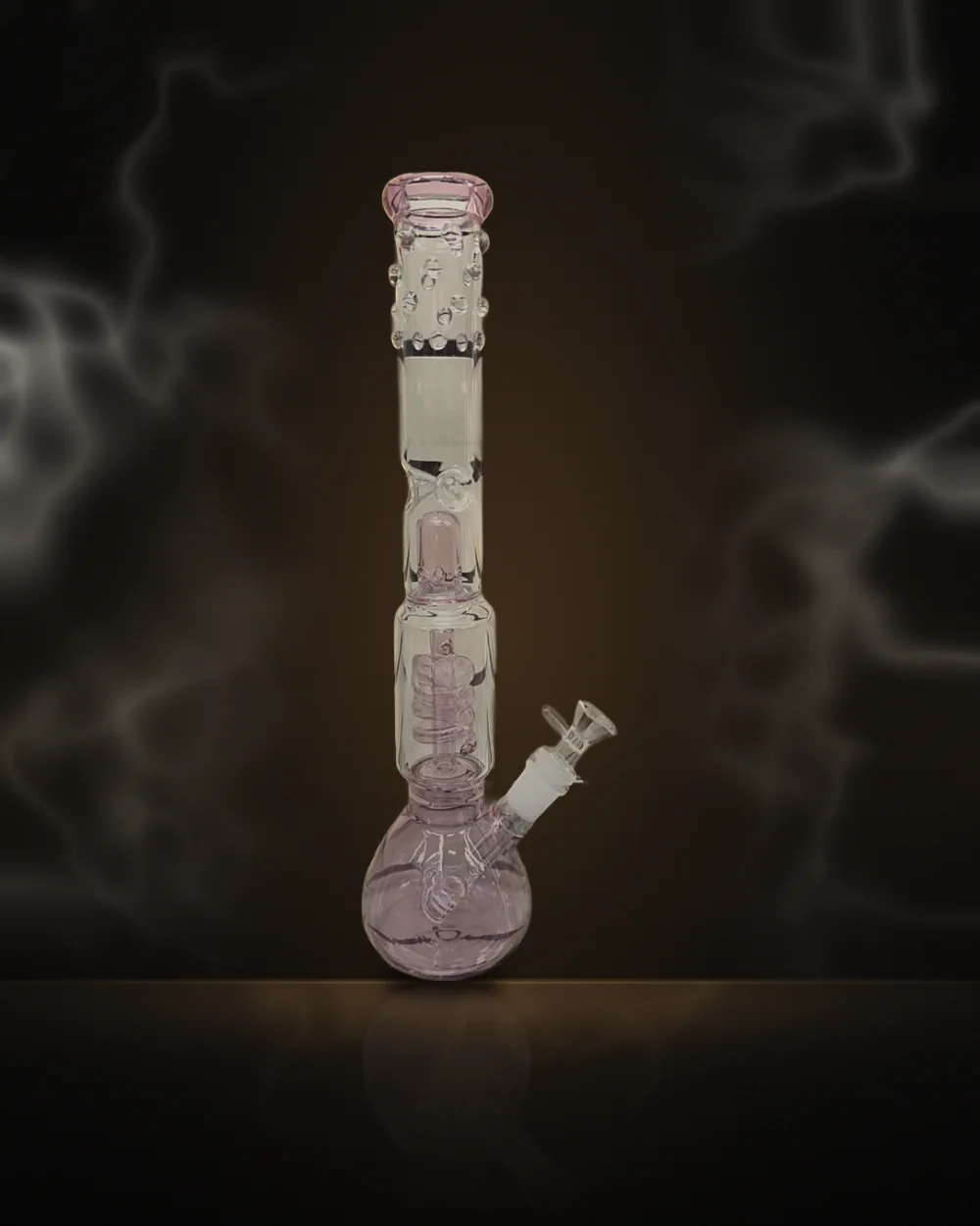 Pink Beaker Tree Perc Bong Pink Beaker Tree Perc Bong at Way~Up Smoke Houston