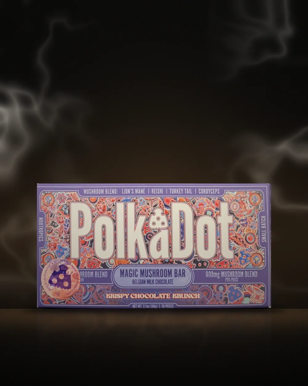 PolkaDot Magic Mushroom Bar – Krispy Chocolate Krunch PolkaDot Magic Mushroom Bar – Krispy Chocolate Krunch at Way~Up Smoke Houston