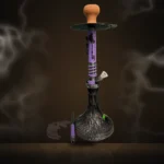 Purple Motorcycle Stem Hookah with Crystal Base at Way~Up Smoke Houston