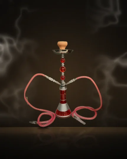 Red Crystal Twin-Hose Hookah at Way~Up Smoke Houston