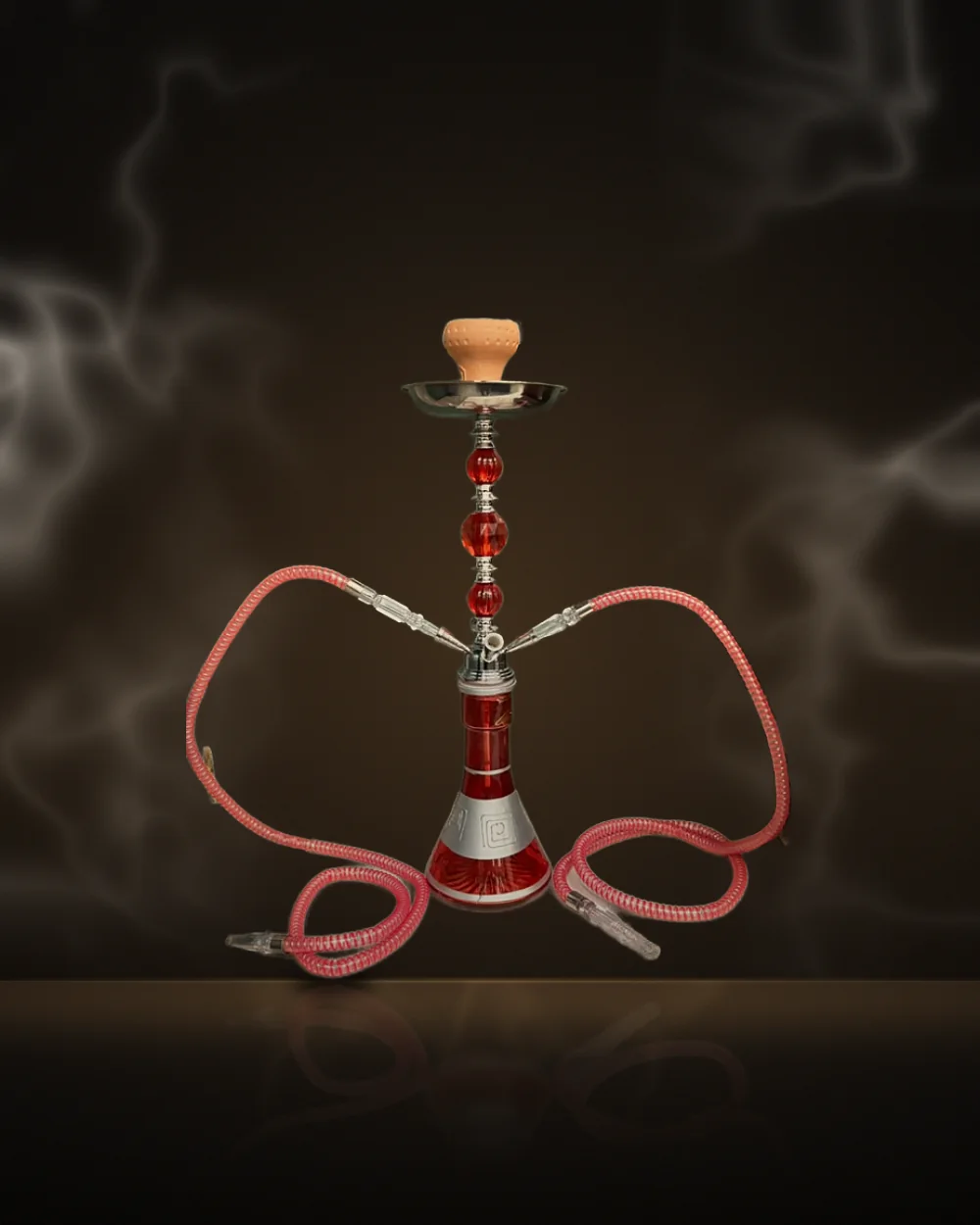 Red Crystal Twin-Hose Hookah Red Crystal Twin-Hose Hookah at Way~Up Smoke Houston