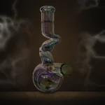 Smoky Iridescent Zig-Zag Bong at Way~Up Smoke Houston