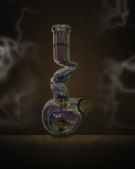 Smoky Iridescent Zig-Zag Bong at Way~Up Smoke Houston