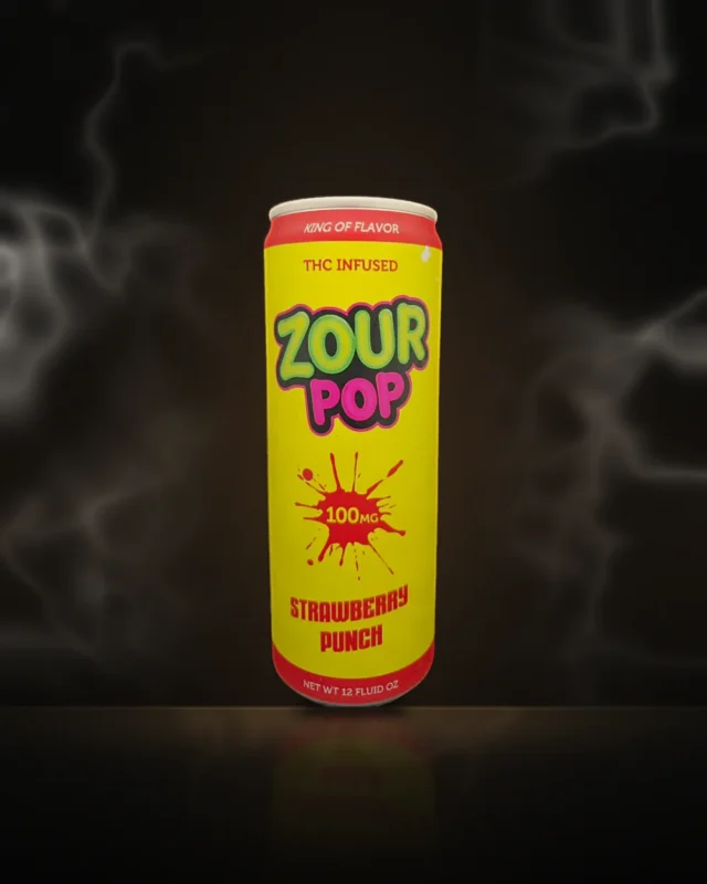 Zour Pop THC Infused Soda – Strawberry Punch at Way~Up Smoke Houston